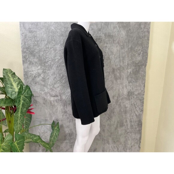 Rafaella 100% Wool Crested Jacket Women’s Size Large Preppy Dark Academia VTG. - Picture 3 of 11